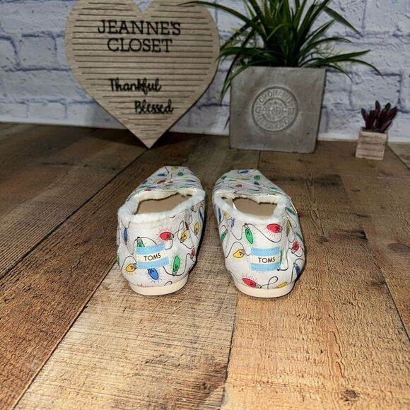 Toms Grey Glacier Glow In The Dark Women Shoe Size 9 Christmas Lights - Picture 4 of 9